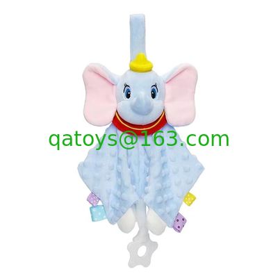 Elephent y juguetes lindos del bebé de la felpa de las ovejas con la entrerrosca, pacificador infantil del juguete de la felpa