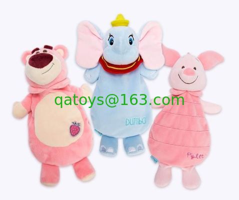 Juguetes lindos de la felpa del bebé del mono del perro con los peluches Brown rosado de la entrerrosca