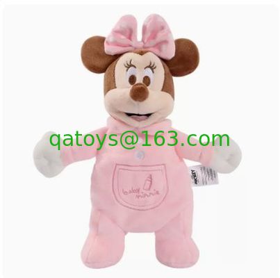 Juguetes lindos de la felpa del bebé del mono del perro con los peluches Brown rosado de la entrerrosca