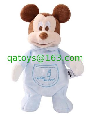 Juguetes lindos de la felpa del bebé del mono del perro con los peluches Brown rosado de la entrerrosca