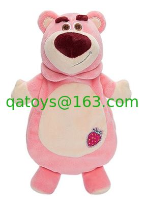 Juguetes lindos de la felpa del bebé del mono del perro con los peluches Brown rosado de la entrerrosca