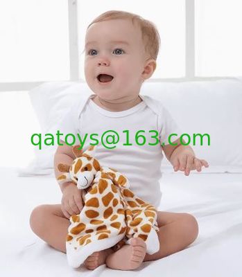 Baby comfort Towel with Plush Animal Head soft toy 33*33cm