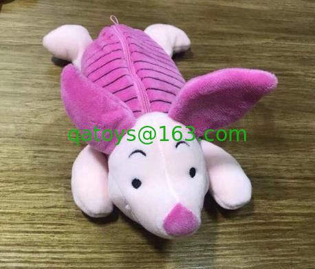 Disney Animal Head Plush Toys Pencial Bag for School 28cm