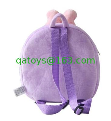 Bolso de escuela púrpura de la felpa de la margarita de Disney, mochilas personalizadas con la impresión del logotipo