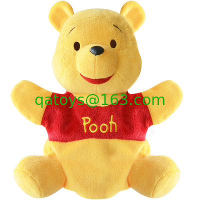 Marionetas de dedo de peluche Winnie Pooh Tigger Stitch Eyore amarillo rosa azul