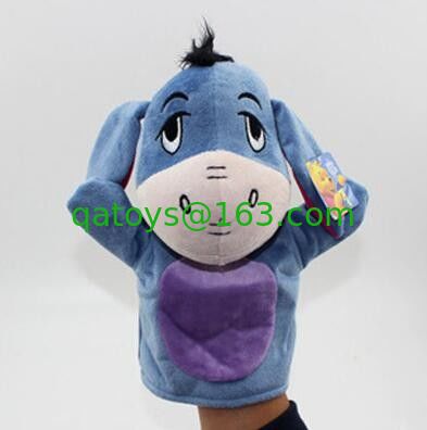 Marionetas de dedo de peluche Winnie Pooh Tigger Stitch Eyore amarillo rosa azul