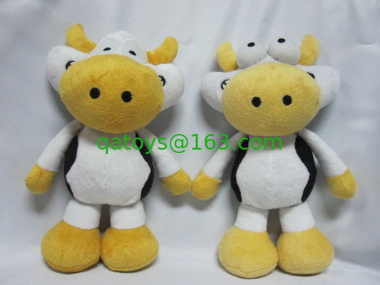 Los regalos promocionales animales rellenos púrpura de la vaca de leche juegan estándar del CE de 8 pulgadas
