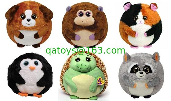 los regalos promocionales animales de la forma redonda de los 25cm juegan verde/Brown/color gris