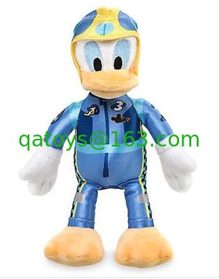 Los juguetes preciosos de la felpa de Disney del algodón/del cortocircuito de los PP, pato Donald de los coches de los corredores del automóvil descubierto de Disney rellenaron los juguetes