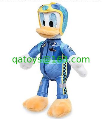 Los juguetes preciosos de la felpa de Disney del algodón/del cortocircuito de los PP, pato Donald de los coches de los corredores del automóvil descubierto de Disney rellenaron los juguetes
