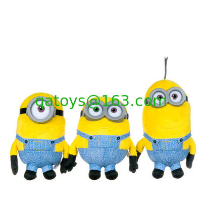 Despreciable 3 felpa de la historieta del ojo de los subordinados 3D juega los juguetes de la felpa del bebé del amarillo el 18cm