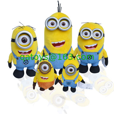 Despreciable 3 felpa de la historieta del ojo de los subordinados 3D juega los juguetes de la felpa del bebé del amarillo el 18cm