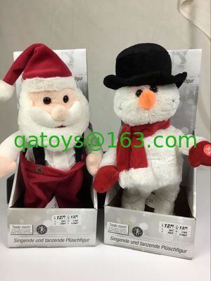 Juguetes preciosos de la felpa de la música de baile, peluches electrónicos de la Navidad