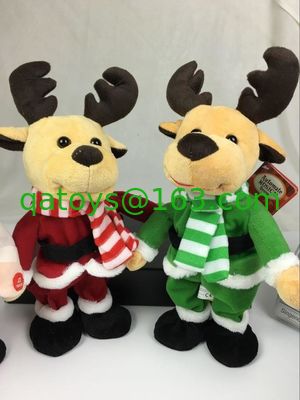 Juguetes preciosos de la felpa de la música de baile, peluches electrónicos de la Navidad