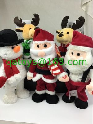 Juguetes preciosos de la felpa de la música de baile, peluches electrónicos de la Navidad