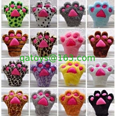 La felpa del peluche de la marioneta de mano de los guantes de la pata de la felpa juega para los regalos de la promoción