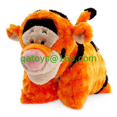 El amortiguador y la almohada preciosos anaranjados de la felpa de la almohada de Disney Tigger con la felpa Tigger van a lecho