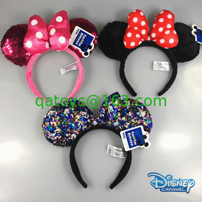 Horquilla Mickey Mouse Minnie Mouse de la venda del Hairband de la felpa de Disney de la moda para la muchacha