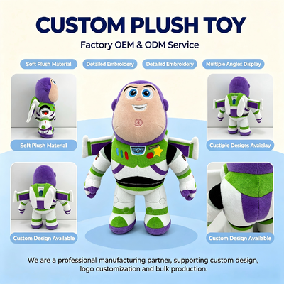 Historia linda Disney Animación Personaje de peluche juguetes OEM para los importadores de juguetes globales