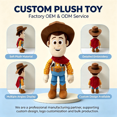 Historia linda Disney Animación Personaje de peluche juguetes OEM para los importadores de juguetes globales