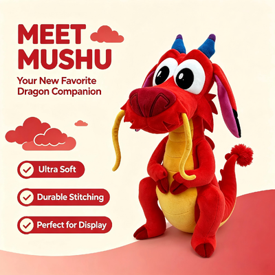 Cute Disney mushu dragon Plush Toy
