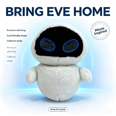 Cute Disney・Pixar Plush WALL‑E EVE
