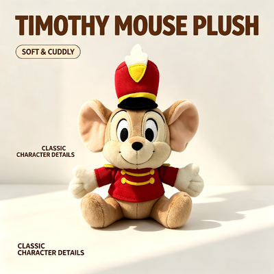 Juguetes de peluche de Disney lindos Dumbo Timothy Q. Ratón de peluche