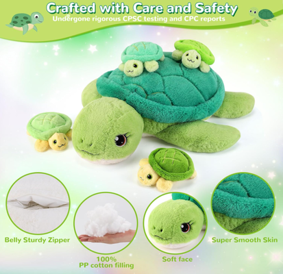 Peluche Mamá Tortuga con Bebés 5 en 1