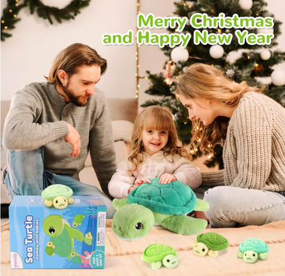 OEM Mamá tortuga animal relleno con bebés 5 en 1