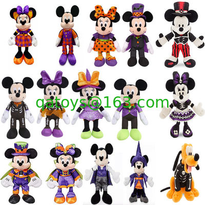 El día púrpura Minnie Mouse de Halloween y juguetes de la felpa de Mickey Disney para el festival del partido de los animales domésticos