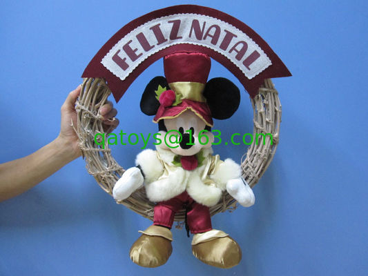 Mickey Mouse Disney juguetes de peluche con corona / juguetes llenos navideños