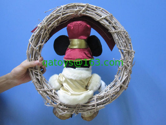 Mickey Mouse Disney juguetes de peluche con corona / juguetes llenos navideños