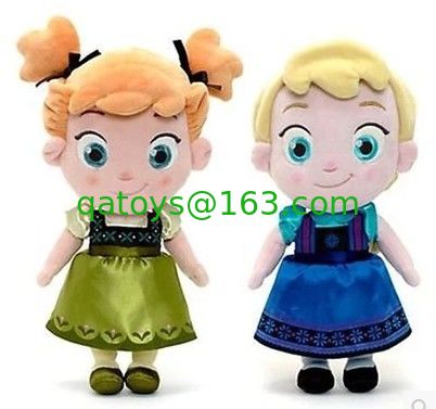 La pequeña felpa de Disney de las muchachas juega Elsa y las muñecas congeladas Ana del bebé los 30cm