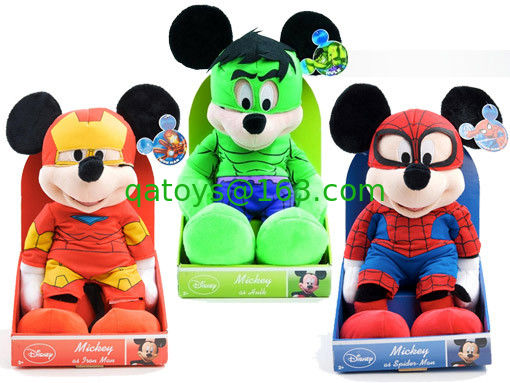Marvel Disney Spiderman/Hulk/Iron Mickey Mouse y Minnie Mouse juguetes de peluche