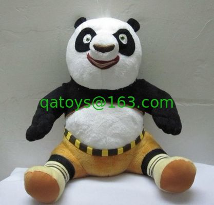 Bonito Kungfu Panda Sentado Pose dibujos animados juguetes de peluche para la colección