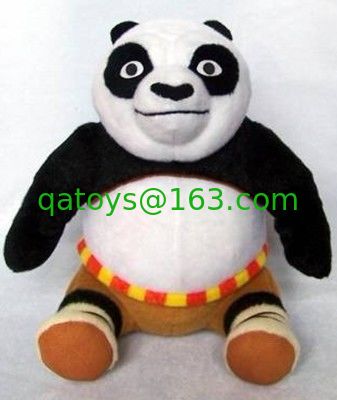 Bonito Kungfu Panda Sentado Pose dibujos animados juguetes de peluche para la colección