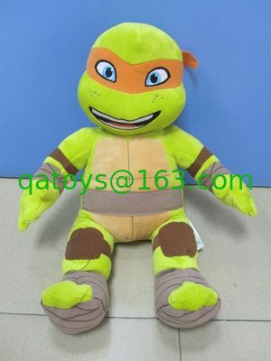 Juguetes adolescentes amarillos grandes de la felpa de la historieta de las tortugas de Ninja del mutante para la colección
