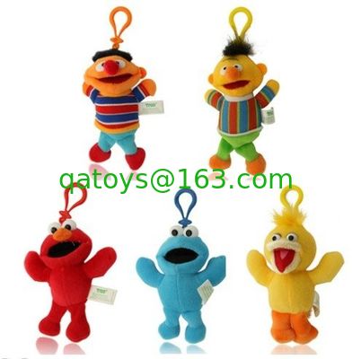 Cute Sesame Street Plush Keychain Juguetes rellenos con gancho para los regalos de promoción