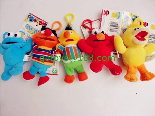 Cute Sesame Street Plush Keychain Juguetes rellenos con gancho para los regalos de promoción