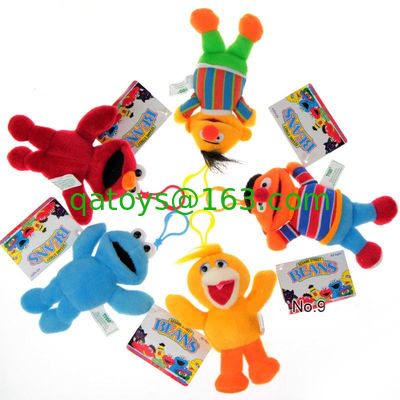 Cute Sesame Street Plush Keychain Juguetes rellenos con gancho para los regalos de promoción