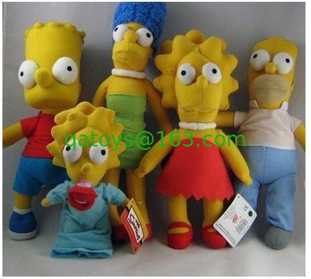 Los juguetes de la felpa de la historieta de los peluches de Simpsons, material del poliéster