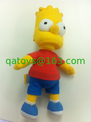 Los juguetes de la felpa de la historieta de los peluches de Simpsons, material del poliéster