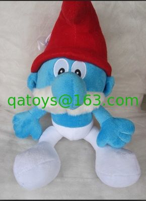 Juguetes lindos de la felpa de la historieta de los peluches de Smurf para vender la máquina de la grúa