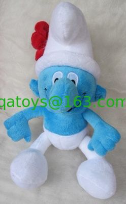 Juguetes lindos de la felpa de la historieta de los peluches de Smurf para vender la máquina de la grúa