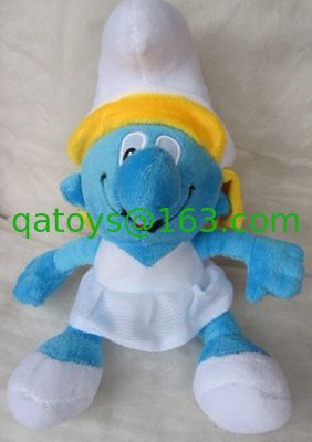 Juguetes lindos de la felpa de la historieta de los peluches de Smurf para vender la máquina de la grúa