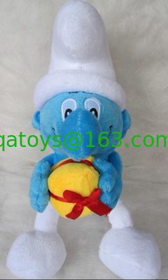 Juguetes lindos de la felpa de la historieta de los peluches de Smurf para vender la máquina de la grúa