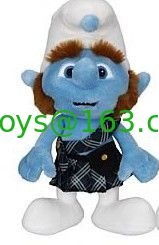 Juguetes rellenos lindos y azules de la felpa de la historieta del juguete de Smurf para los regalos de la promoción