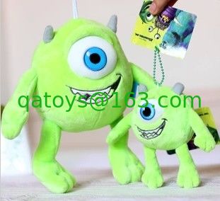 La felpa rellena juega la figura de acción de Mike Wazowski de la universidad de los monstruos para la colección