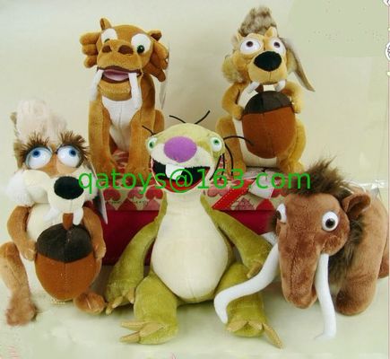 Juguetes de peluche de dibujos animados de animales de peluche de la Edad de Hielo para la colección, marrón
