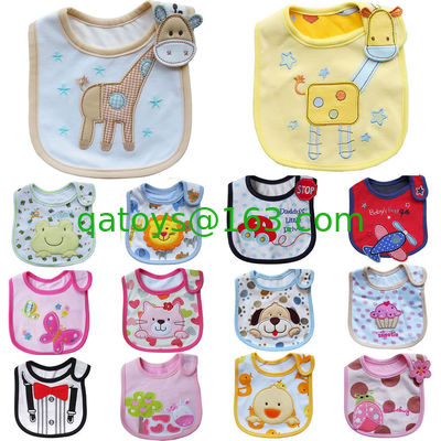 Baberos de encargo del bebé del algodón divertido para el muchacho y la muchacha, prenda impermeable de Eva